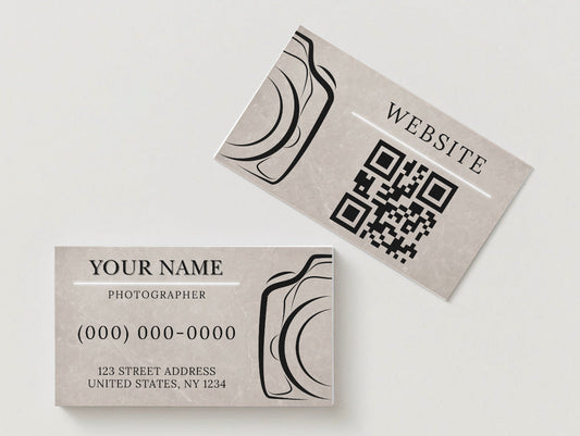 Modern Photographer Business Card | Custom Digital Design