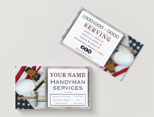 Handyman Services Business Card | Custom Digital Design