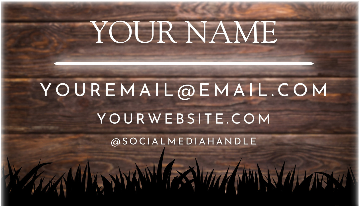 Rustic Landscaping Business Card Design | Custom Digital File