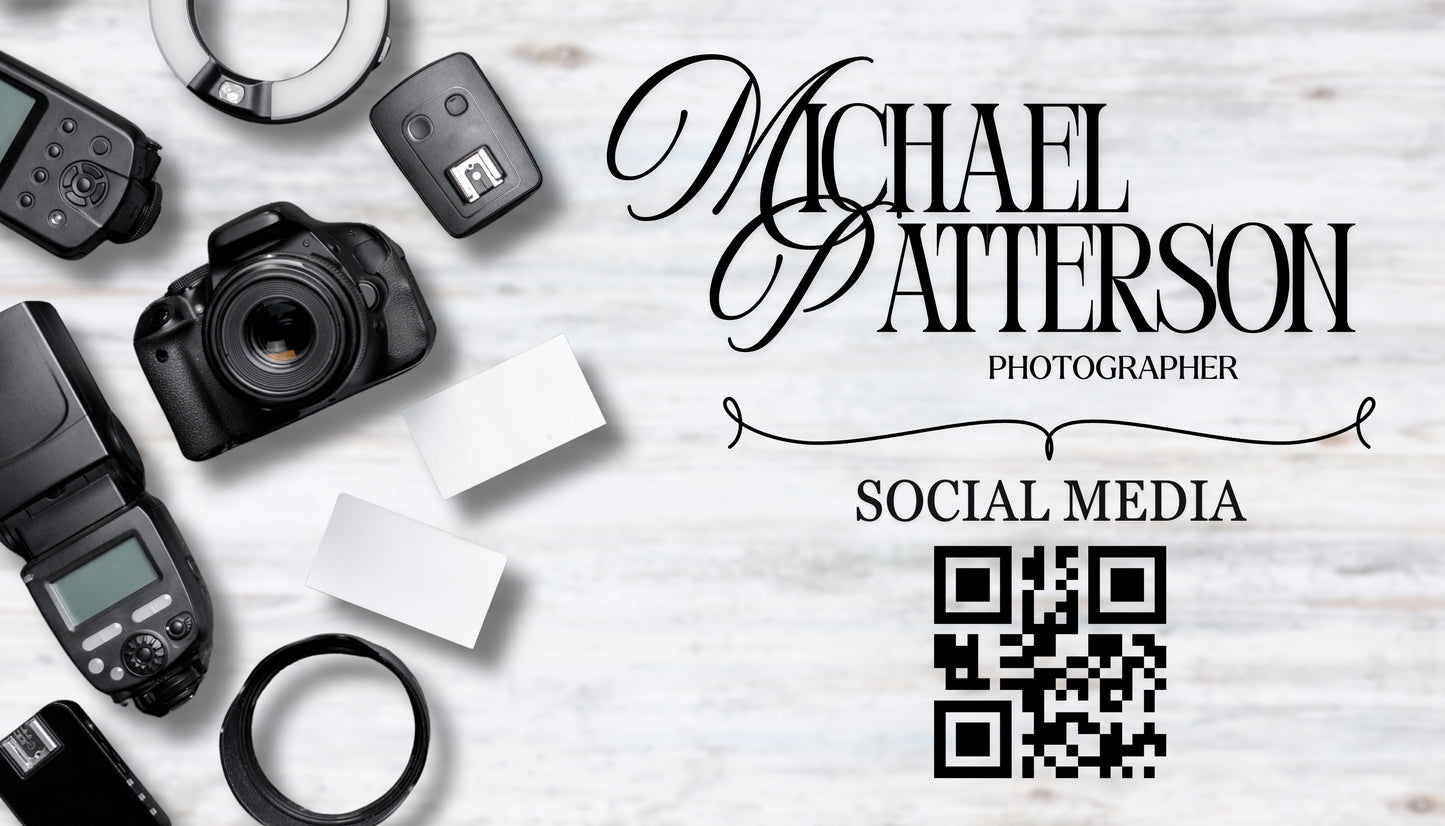 Minimal Luxe Photographer Digital Business Card