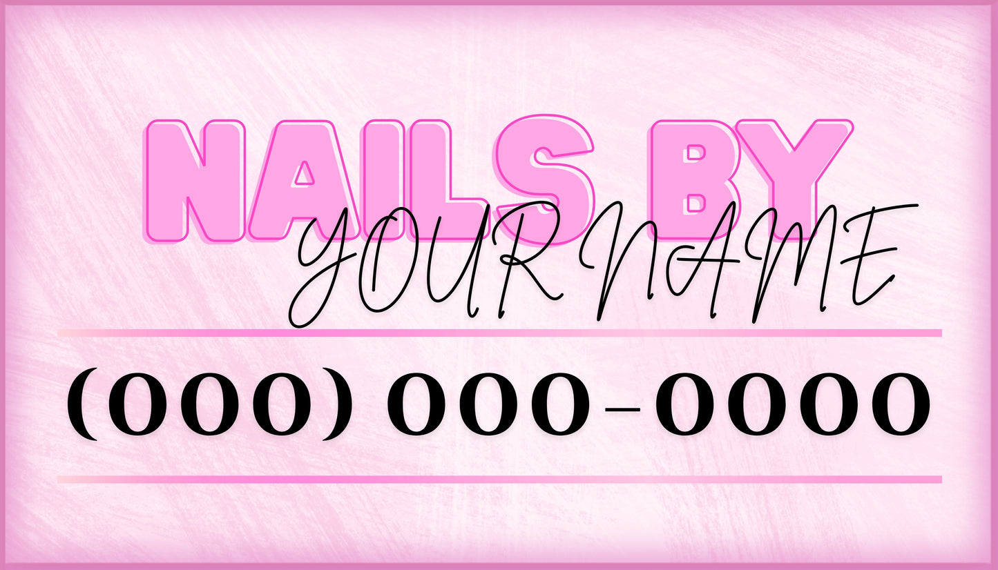 Pretty Pink Business Card | Custom Digital Design