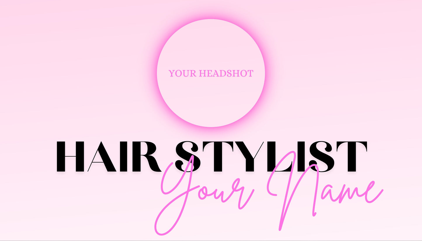 Blush Beauty Business Card for Hair Stylists | Custom Digital Design