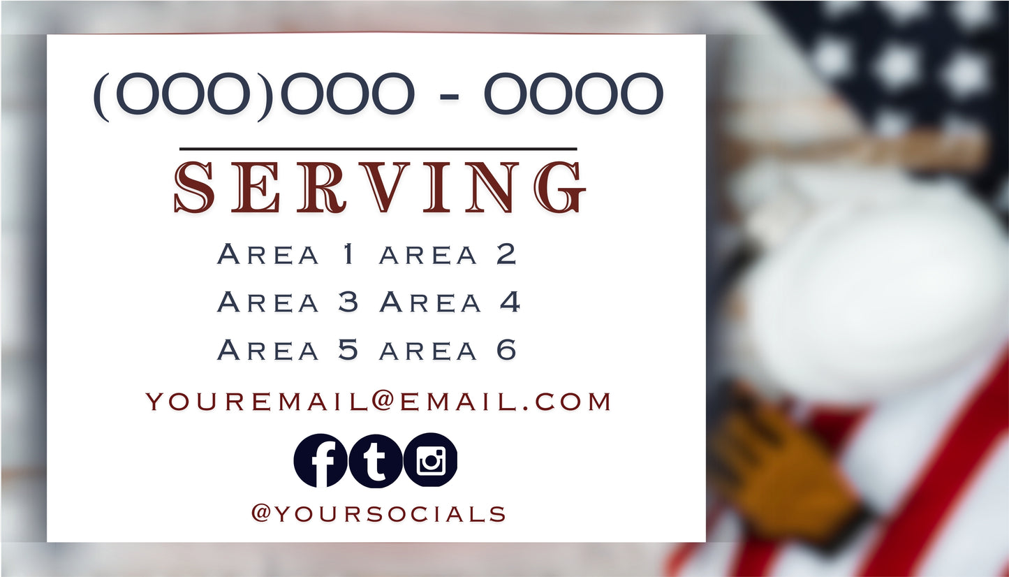 Handyman Services Business Card | Custom Digital Design