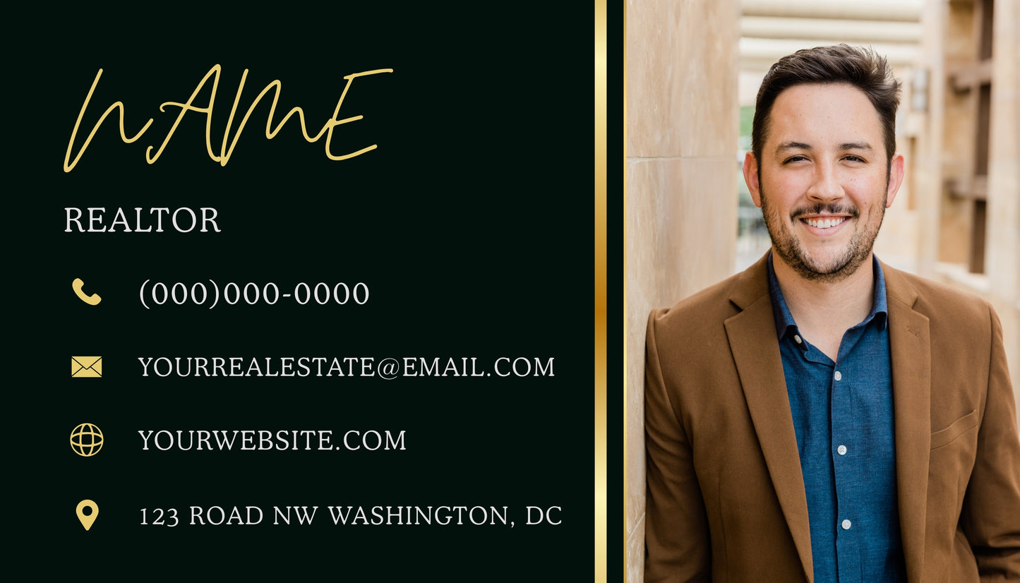 Elegant Realtor Business Card | Custom Digital Design