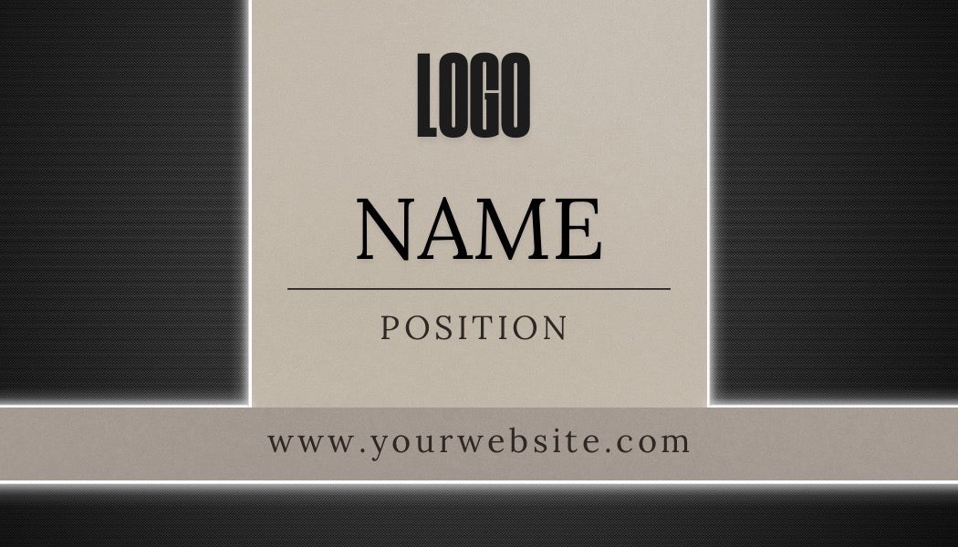 Modern Black & Beige Business Card