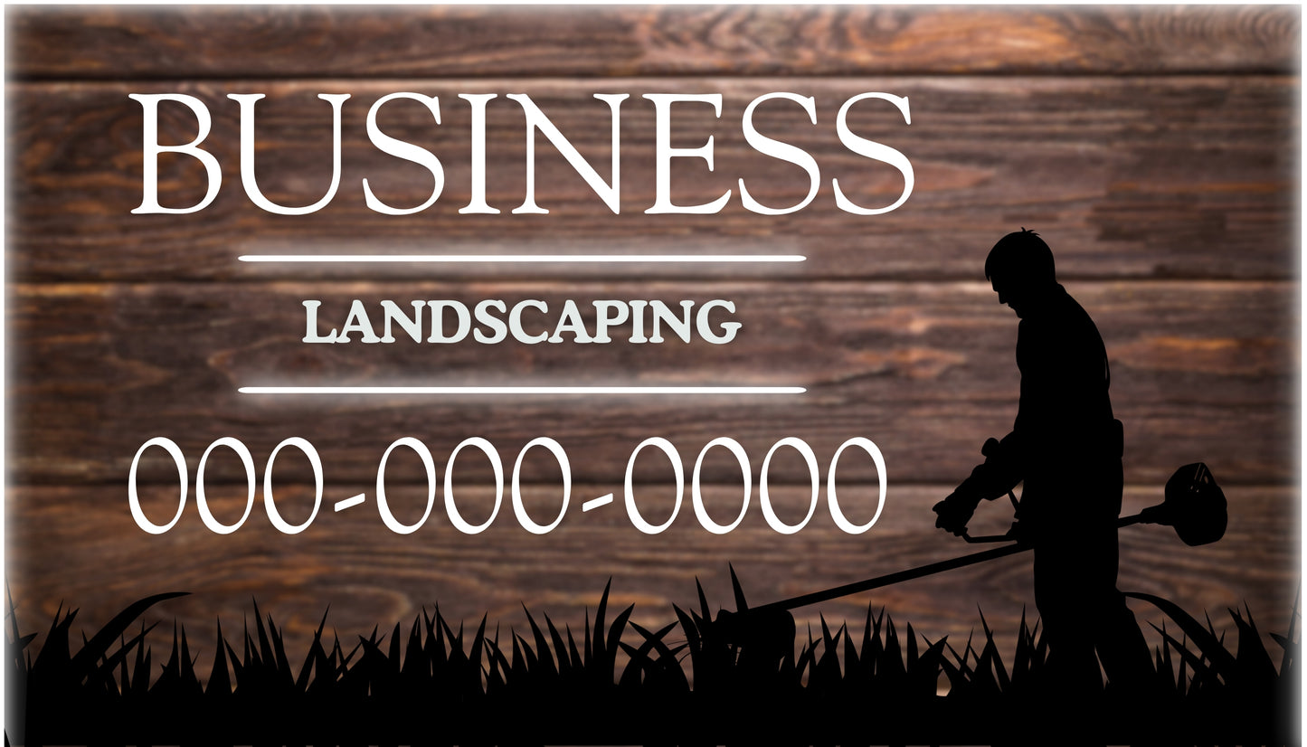 Rustic Landscaping Business Card Design | Custom Digital File
