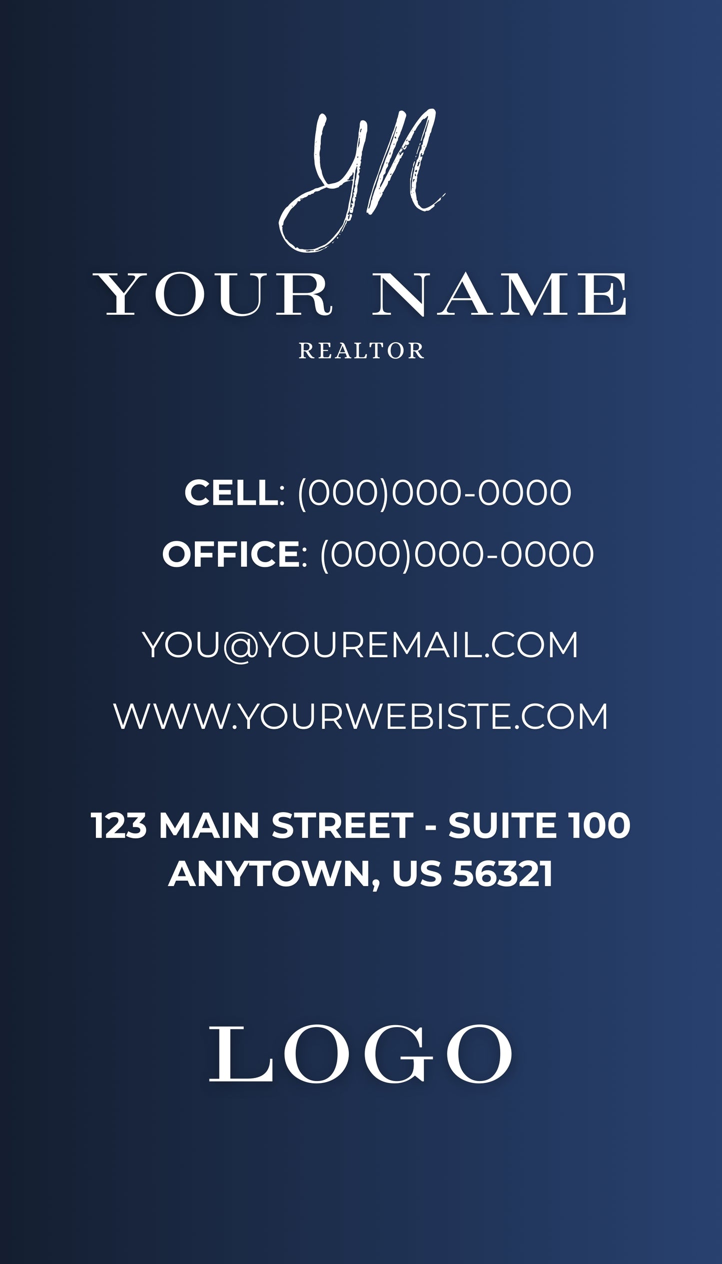 Vertical Navy Real Estate | Custom Digital Design